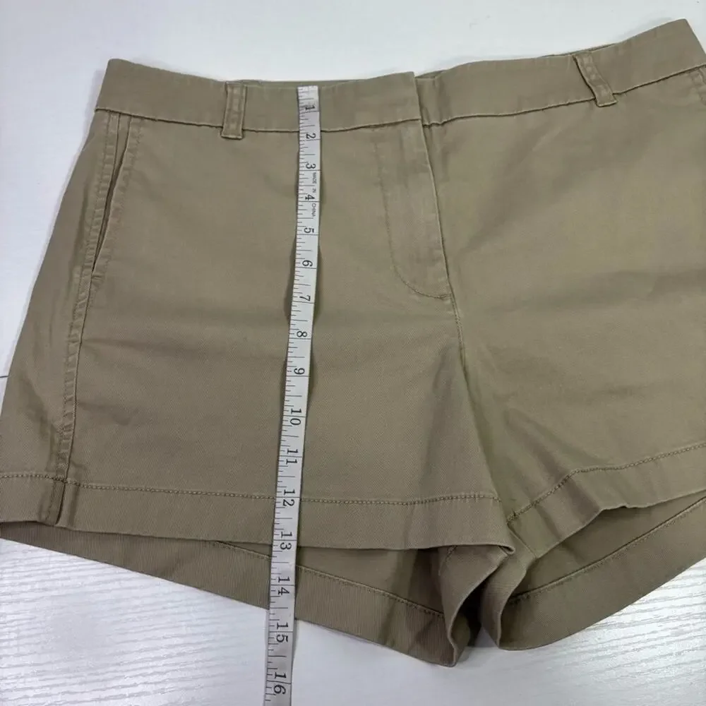 NWT J. Crew Women's Tan Bermuda Shorts Size 14 UU0907